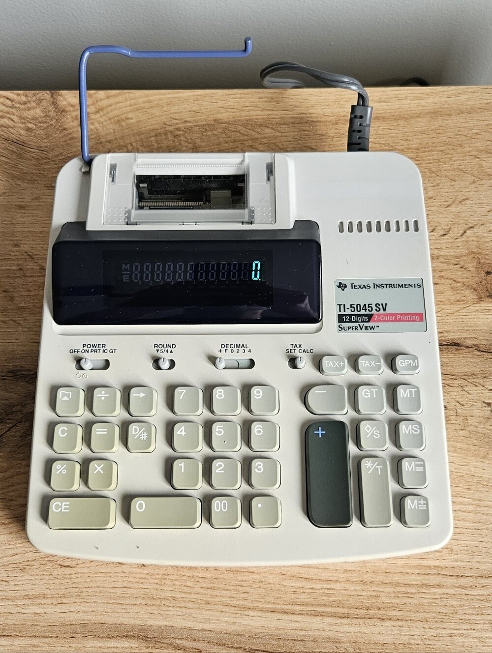 Texas Instruments TI-5045 SV 12-Digit 2-Color Printing Calculator - Tested - Picture 2 of 14